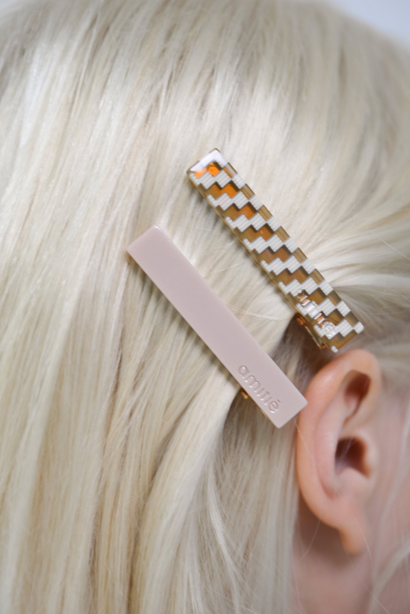 Plaukų segtukai priekiniams plaukams susegti (3 vnt.) - šviesus rinkinys - Amitié